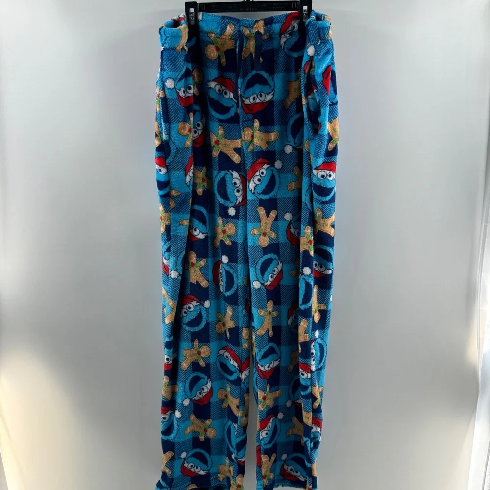 Cookie Monster Fleece Pajama Pants Size XL - Picture 2 of 8